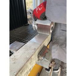 Satinierwalze POLY PTX Mop Rad 60 grob braun 4 Keilnuten Edelkorund Ø105xB100mm
