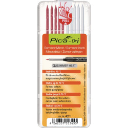 Minen Set Pica Dry 5x rot,5x weiß b.70Grad stabil 10 Minen Set