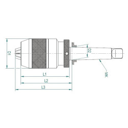 Schnellspannbohrfutter Spiro MK Spann D.3 16mm MK2 f.Re. Lauf Metall RÖHM