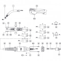 MIG/MAG Schweißbrenner, gaskühlt Rehm EVO MB 25 4m MIG/MAG Schweißbrenner, gaskühlt Rehm EVO MB 25 4m