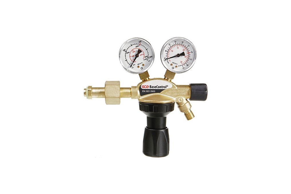 Flaschendruckminderer BaseControl Argon CO₂ 200bar m.Ventil 24l min GCE