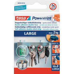 Selbstklebestrip Powerstrips® 58000 SB Pack á 10 Strips L (20x50 mm) TESA Selbstklebestrip Powerstrips® 58000 SB Pack á 10 Strips L (20x50 mm) TESA