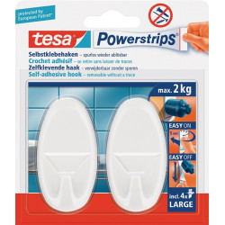 Deko Hak.Powerstrips® Hak.LARGE 58013 Gr.L (70x37 mm) ov.weiß Deko Hak.Powerstrips® Hak.LARGE 58013 Gr.L (70x37 mm) ov.weiß