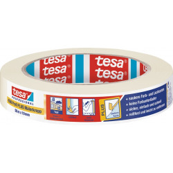 Malerkreppband 4306 Profi PLUS leicht gekreppt hellbeige L.50m B.19mm Rl.TESA Malerkreppband 4306 Profi PLUS leicht gekreppt hellbeige L.50m B.19mm Rl.TESA