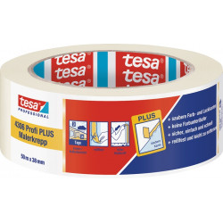 Malerkreppband 4306 Profi PLUS leicht gekreppt hellbeige L.50m B.38mm Rl.TESA Malerkreppband 4306 Profi PLUS leicht gekreppt hellbeige L.50m B.38mm Rl.TESA