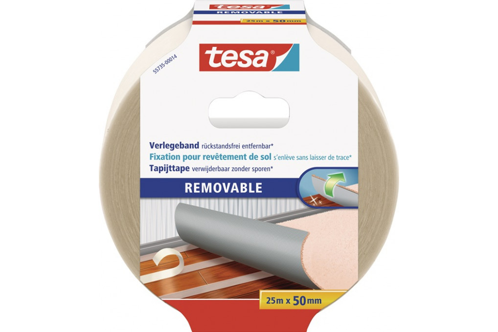 Doppelseitiges Verlegeband 55735 L.25m B.50mm Rl.TESA Doppelseitiges Verlegeband 55735 L.25m B.50mm Rl.TESA