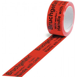 Warnklebeband PP Bruchgefahr L.66 m,B.50mm rot Rl.TRANSPAK Warnklebeband PP Bruchgefahr L.66 m,B.50mm rot Rl.TRANSPAK