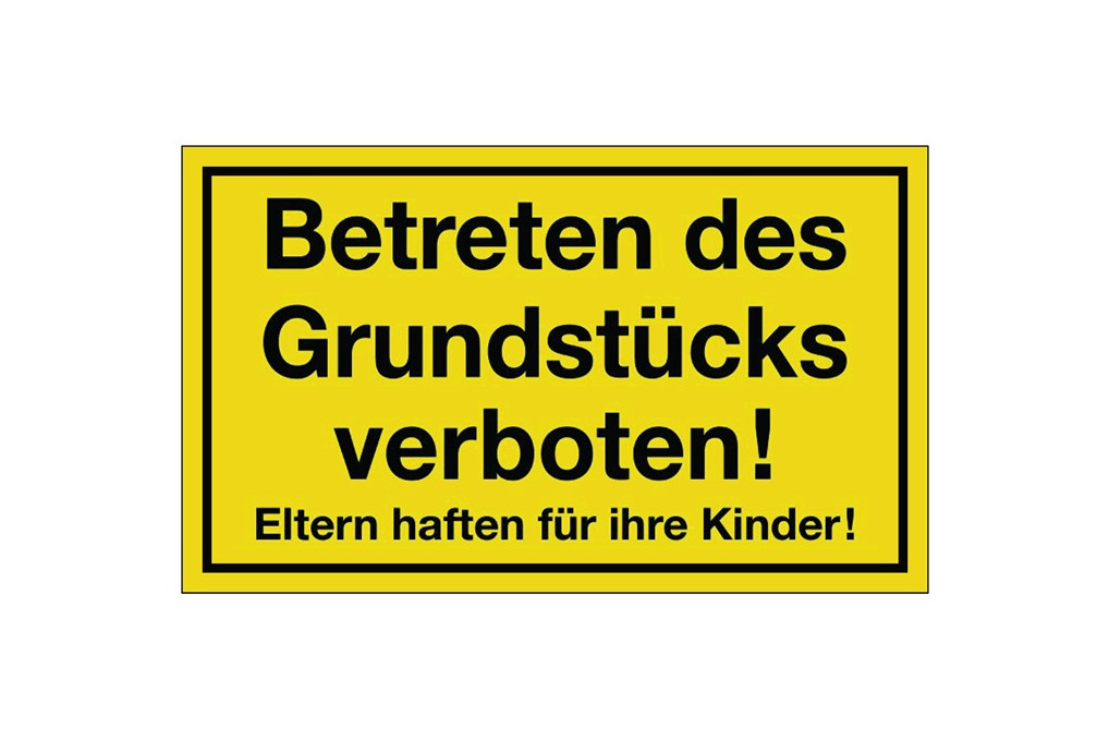 Hinweiszeichen Grundstück Hinweiszeichen Grundstück