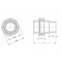 Verschraubung EN 10226 1 NPS 1 Zoll kon.dichtend 68mm 17mm 19mm SPRINGER Verschraubung EN 10226 1 NPS 1 Zoll kon.dichtend 68mm 17mm 19mm SPRINGER