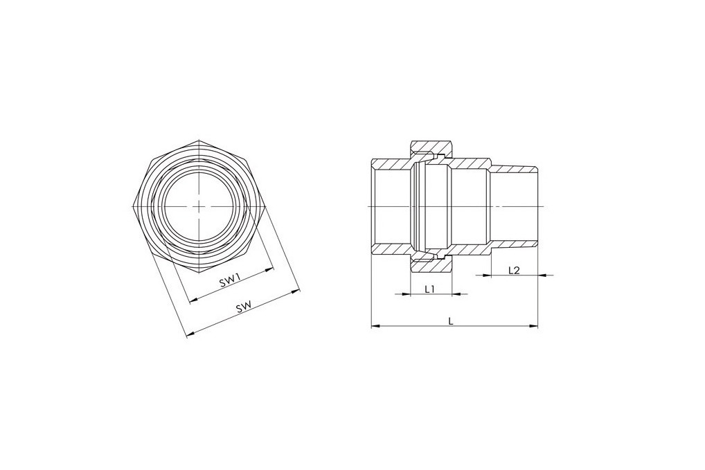 Verschraubung EN 10226 1 NPS 1 Zoll kon.dichtend 68mm 17mm 19mm SPRINGER Verschraubung EN 10226 1 NPS 1 Zoll kon.dichtend 68mm 17mm 19mm SPRINGER