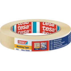 Kreppband 4323 leicht gekreppt hellbeige L.50m B.19mm Rl.TESA