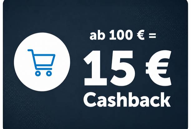 15 Euro Cashback ab 100 Euro Einkaufswert